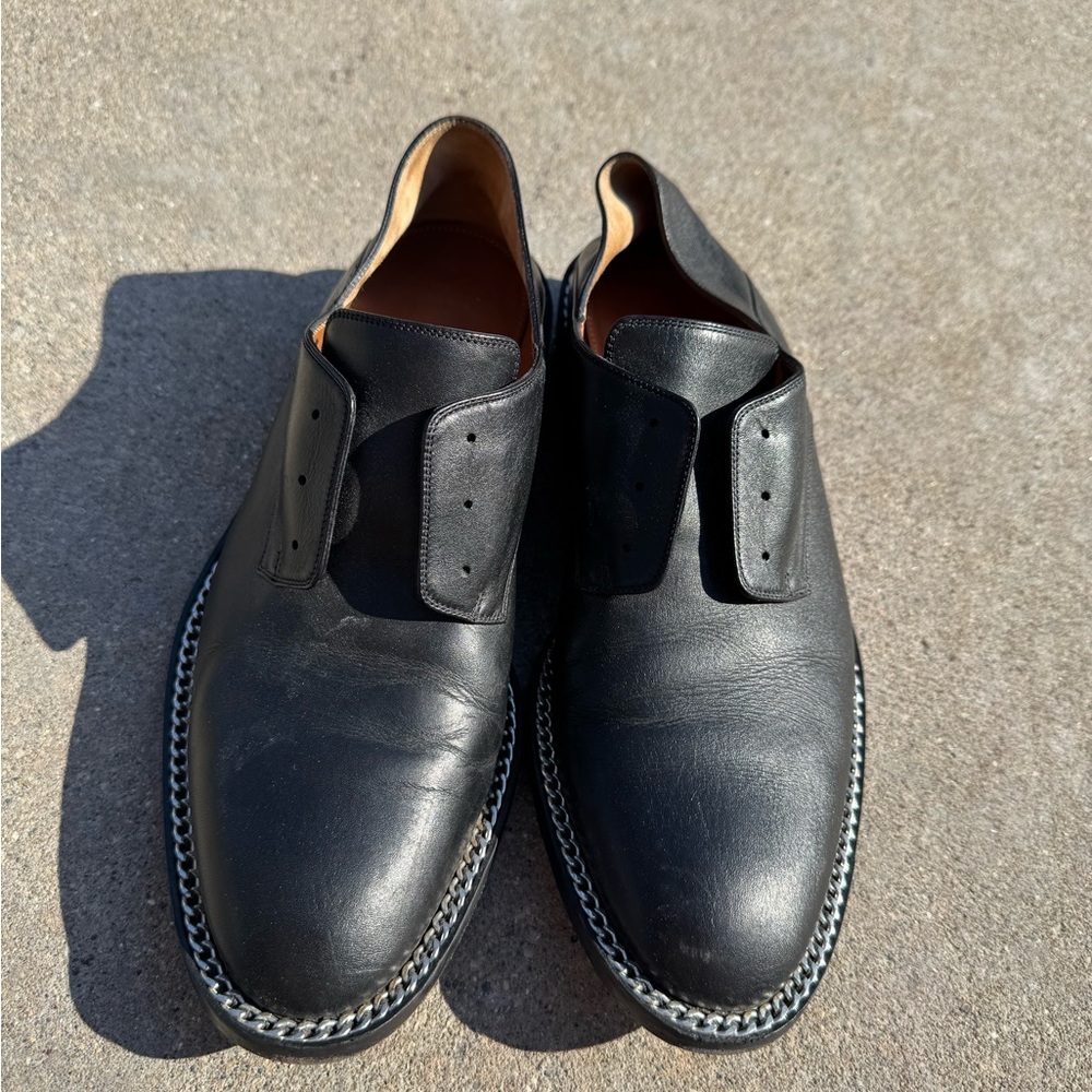 Givenchy Black Leather Oxfords with Modern Design